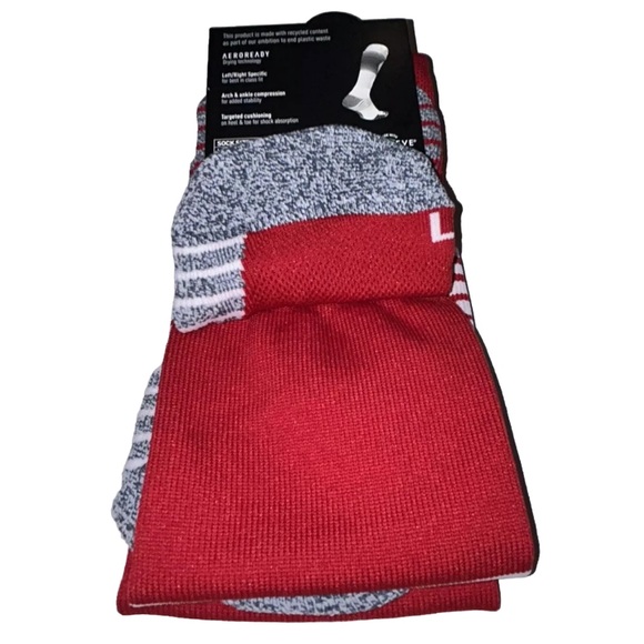Adidas Team Speed OTC Soccer Socks 1 Pair Youth 13C-4Y Red & White w Logo NEW! - Picture 9 of 11